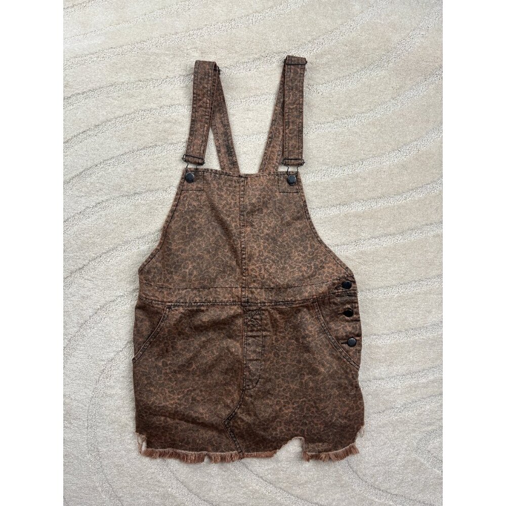 Free People Cheetah Overall Mini Dress